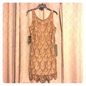 Gold beaded dress